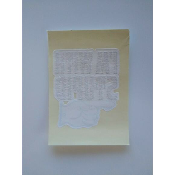 I'm With Stupid Screamin Gleamin Glitter Iron-On Transfer Decal Donruss 1970s - Picture 4 of 5